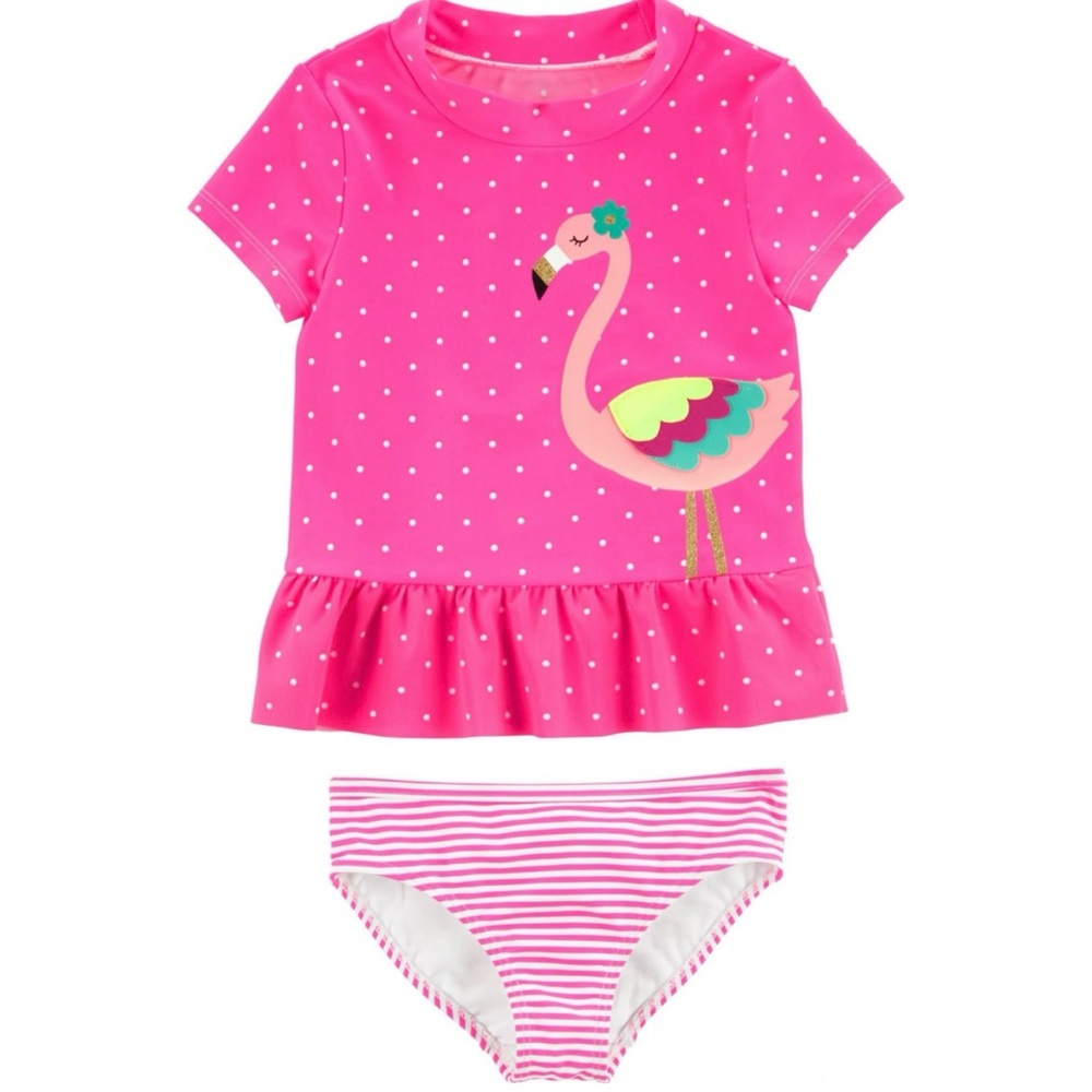 Carter's 2 Piece Pink Rashguard Swimsuit